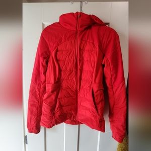 Red lululemon down for it all coat